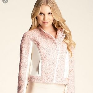 bebe Selena tweed moto jacket
